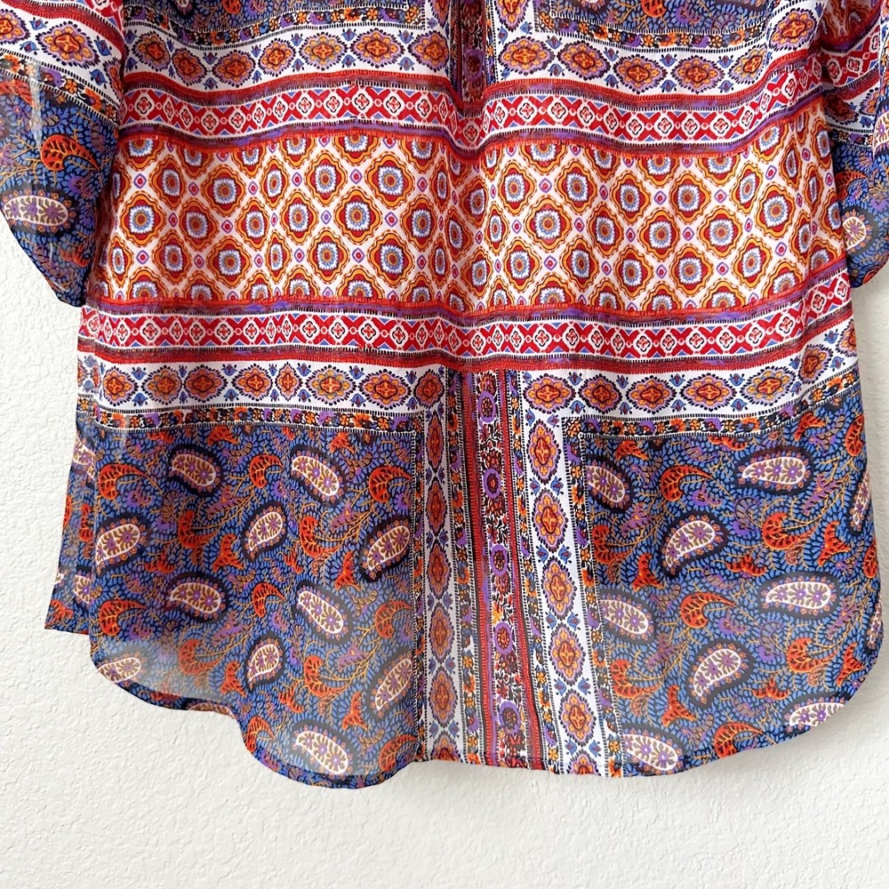 Fig And Flower | Boho Mixed Print Tunic Top Size … - image 7